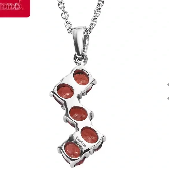 Gorgeous Mozambique Garnet Pendant Necklace - Picture 5 of 7